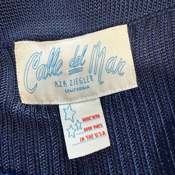 Calle Del Mar Pointelle-Knit Shirt Pants Set - Picture 5 of 7